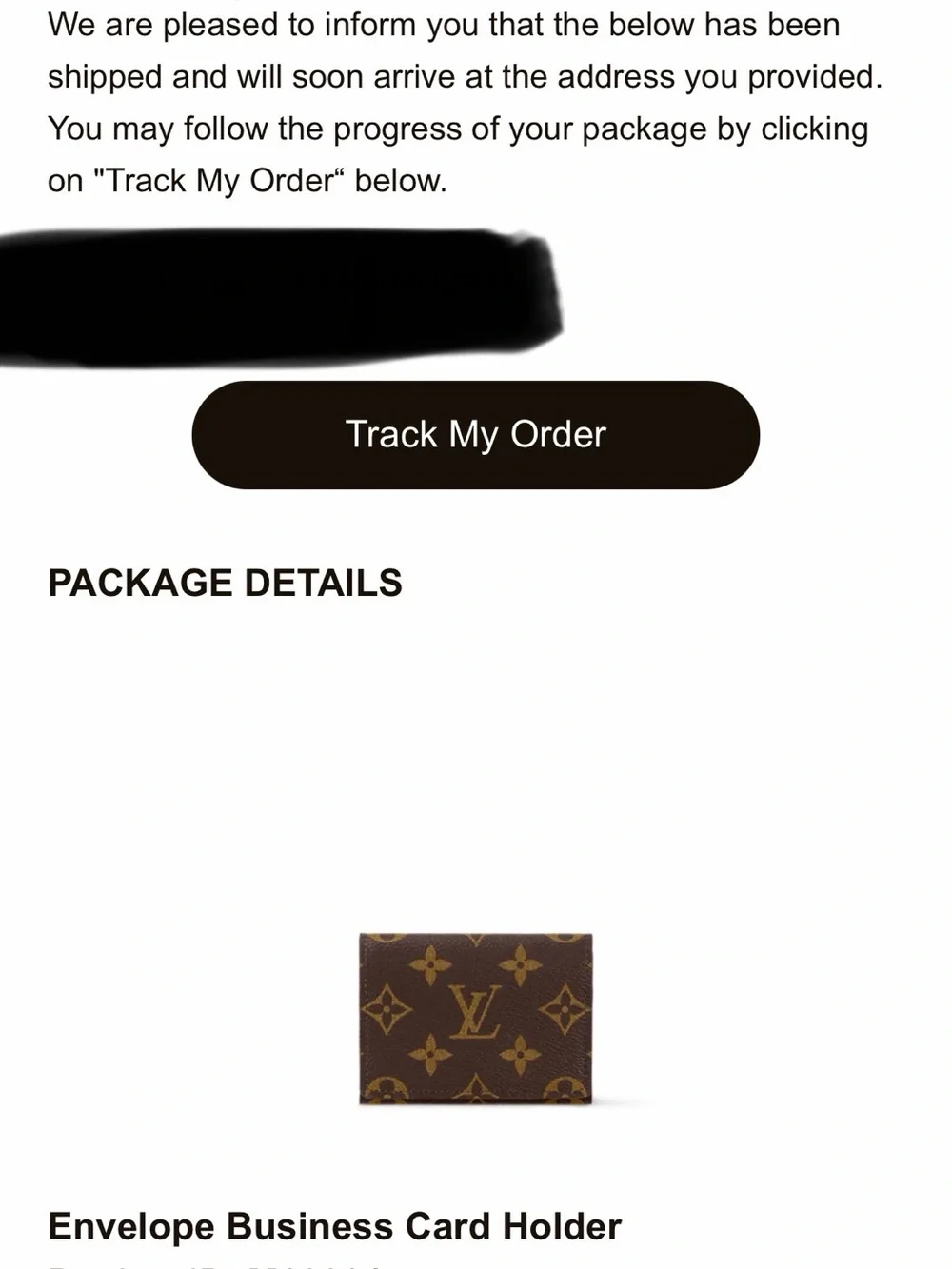 Louis Vuitton Envelope Business Card Holder